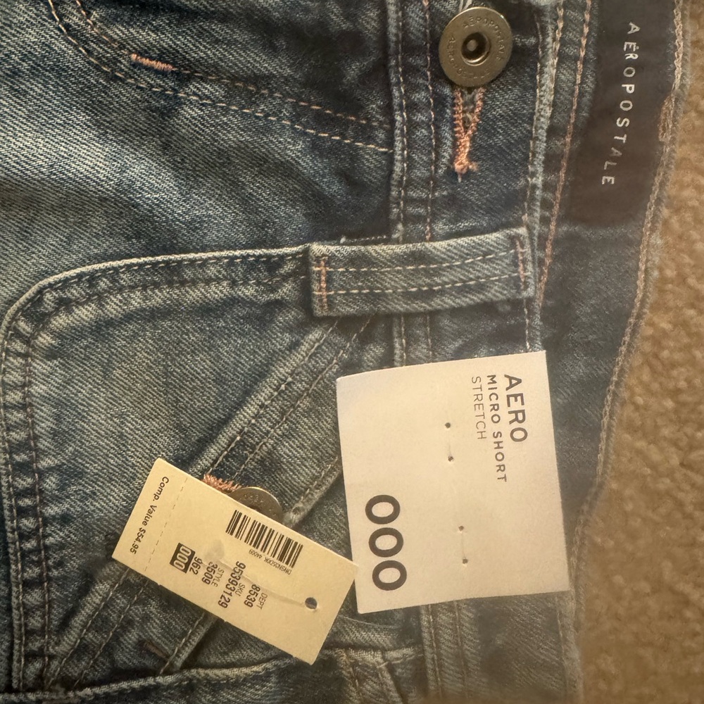 Brand new pair of Micro Short Aero Aeropostale stretch shorts size 000. - Picture 5 of 8